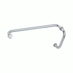 CRL BM8X20CH Polished Chrome 8" Pull Handle And 20" Towel Bar BM Series Combination With Metal Washers