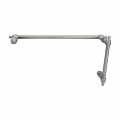 CRL C0L6X18BN Brushed Nickel Colonial Style Combination 6" Pull Handle With 18" Towel Bar