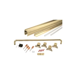 CRL CK386072BGA Brite Gold Anodized 60" X 72" Cottage CK Series Sliding Shower Door Kit With Clear Jambs For 3/8" Glass