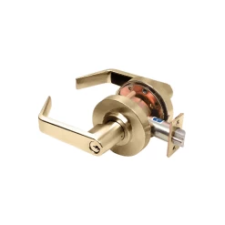 CRL D70STRPB Heavy-Duty Polished Brass Grade 1 Lever Locksets Storeroom - Schlage 6-Pin
