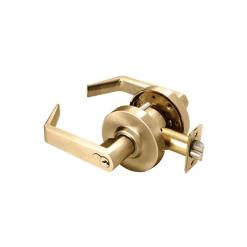 CRL D77STRPB Heavy-Duty Polished Brass Grade 2 Lever Locksets Storeroom - 7-Pin SFIC
