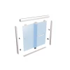 CRL EK146060BA Brite Anodized 60" X 60" Suite "EK" Series Shower Door Kit 2 CRL EK146060BA Brite Anodized 60" X 60" Suite "EK" Series Shower Door Kit -Hardware store EK146060BA 36999