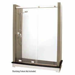 CRL ESS760CH Chrome 60" Basic 180 Degree Squared Style Essence Kit With Header