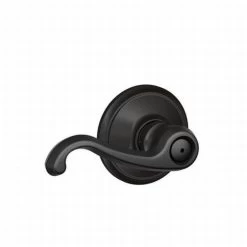 Schlage Residential F40 CLT 622 F40 Callington Privacy Lever Lock, Matte Black