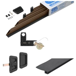 CRL KDEX2036X96BRZ Bronze 36" X 96" Heavy-Duty Extruded K.D. Sliding Screen Door Kit - 2" Frame