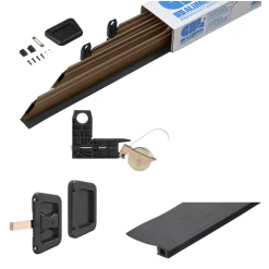 CRL KDEX2048BRZ Bronze 48" X 81" Heavy-Duty Extruded K.D. Sliding Screen Door Kit - 2" Frame