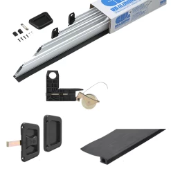 CRL KDEX2048W White 48" X 81" Heavy-Duty Extruded K.D. Sliding Screen Door Kit - 2" Frame