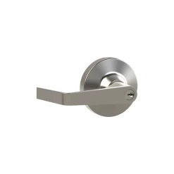Hager 109783 47KN Keyed Night Latch Outside Exit Device Trim With Withnell Lever With Small Format Interchangeable Core Aluminum Finish