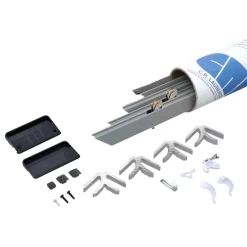 CRL PS13436 Gray 37" X 81" K.D. Screen Door Kit- Steel Rollers