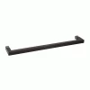 CRL SQ24MBL Matte Black "SQ" Series 24" Square Tubing Mitered Corner Single-Sided Towel Bar
