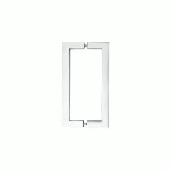 CRL SQ24X24PS Polished Stainless 24" Glass Mounted Square Tube Style Back-to-Back Pull Handle