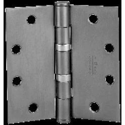 McKinney TA271443 4" X 4" Square Corner Standard Weight 5 Knuckle Ball Bearing Hinge # 55561 Bright Brass Finish