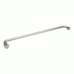 CRL TBCT24CH Polished Chrome 24" Towel Bar With Traditional Knob
