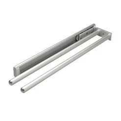 Hafele 510.54.221 Towel Rack Pull-Out, 2 Bar, Extendable Polished Chrome Chrome Polished, Chrome