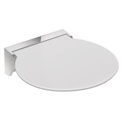 Hafele 988.85.898 Hinged Seat, R380 Hinged Seat; White/chrome White/chrome